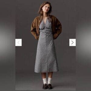 Anthropologie - Lisa Says Gah Felicity Dress - Midnight Check - Large - BNWT